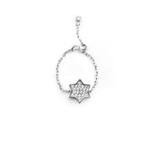 Silver Shine Adjustable Ring, White Rhodium, Premium Cubic Zirconia + Sun Gift